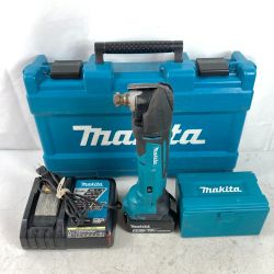 ＊＊ MAKITA マキタ 18V 充電式マルチツール (バッテリ1個・充電器・先端工具・ケース付） TM51D ブルー Cランク