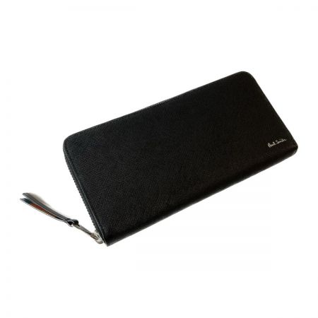  Paul Smith ポールスミス ブライトストライププラー 長財布 ラウンドジップ P647 ブラック