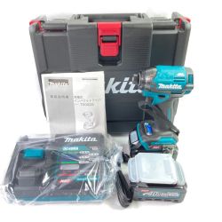 ＊＊ MAKITA マキタ 40Vmax 充電式インパクトドライバ (バッテリ2個・充電器・ケース付) TD002GRDX ブルー Sランク