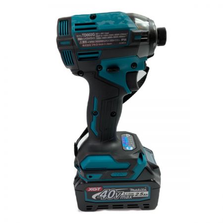  MAKITA マキタ 40Vmax 充電式インパクトドライバ (バッテリ2個・充電器・ケース付) TD002GRDX ブルー