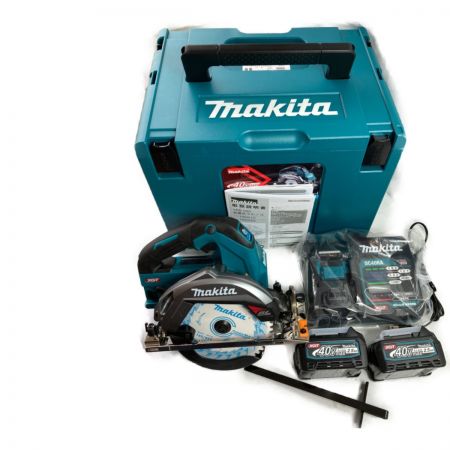  MAKITA マキタ 40Vmax 165mm 充電式丸ノコ (バッテリ2個・充電器・ケース付） HS001GRDX ブルー