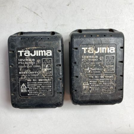  TAJIMA タジマ 18V コードレス太軸インパクトドライバ  (バッテリ2個・充電器・ケース付） PT-F300A イエロー×ブラック