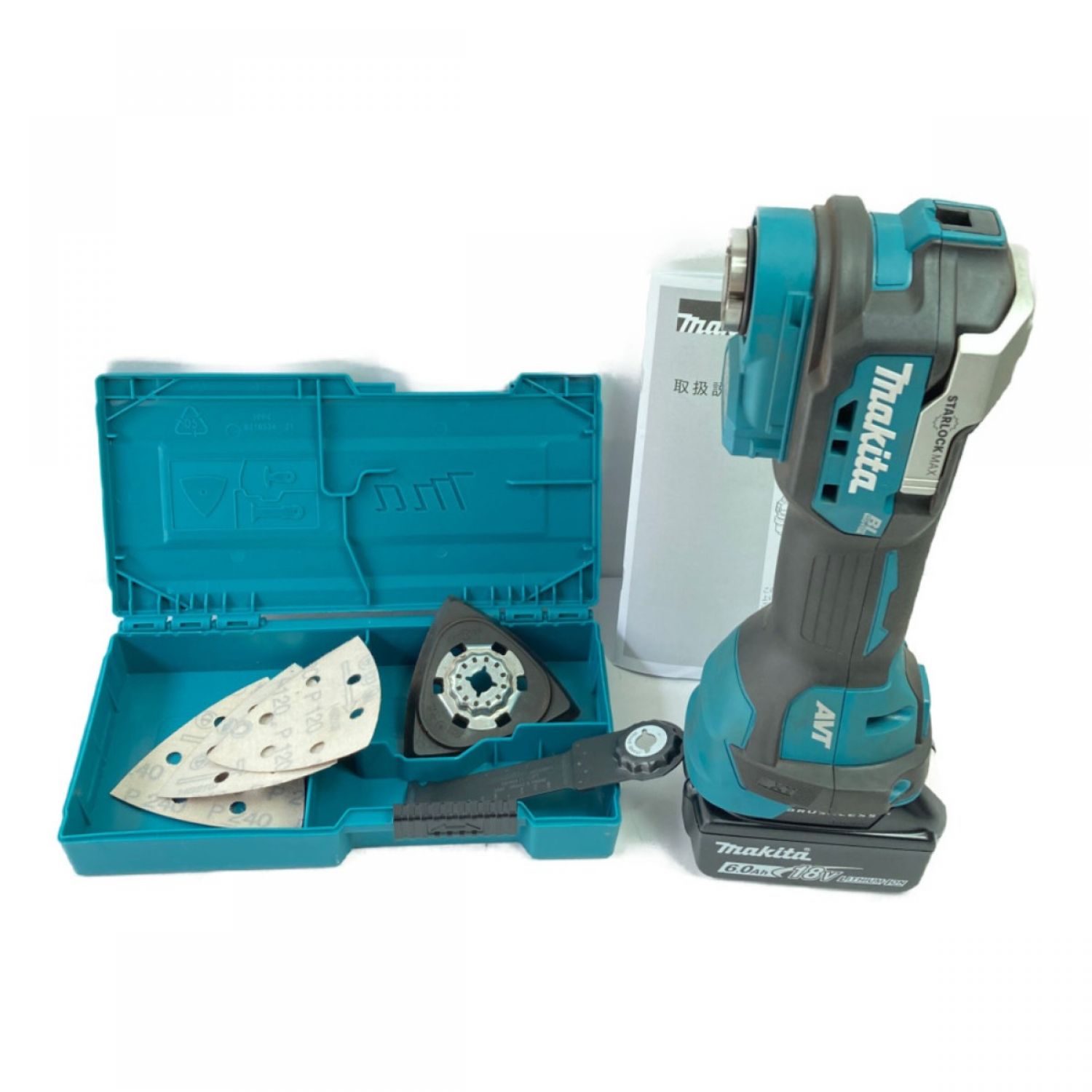 中古】 MAKITA マキタ 18V 充電式マルチツール (バッテリ1個・先端工具