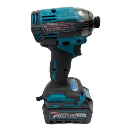  MAKITA マキタ 40Vmax 充電式インパクトドライバ (バッテリ2個・充電器・ケース付) TD002GRDX ブルー