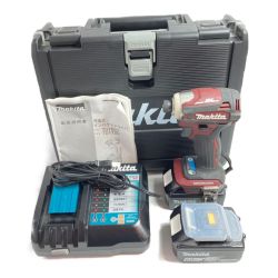 ＊＊ MAKITA マキタ 18V インパクトドライバ (バッテリ2個・充電器・ケース付） TD172DGXAR オーセンティックレッド Aランク