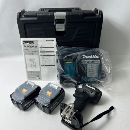  MAKITA マキタ 充電式インパクトドライバ 18V 6Ah バッテリ2本 充電器 ケース付 TD173DRGXB ブラック 未使用品