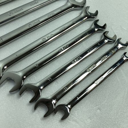  SATA 両口スパナ 10本組 （専用収納ケース付）5.5mm～32ｍｍ 08010 グリーン