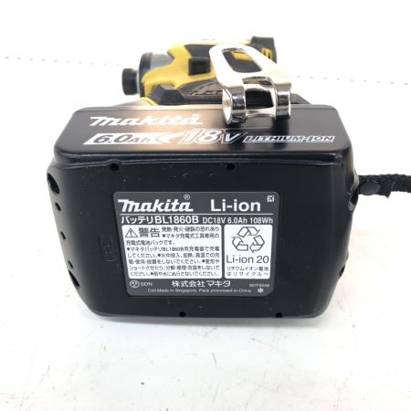 ДД MAKITA マキタ インパクトドライバ 充電池1個付 コードレス式 18v  未使用品(S)  TD173D イエロー