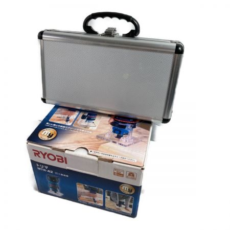  RYOBI リョービ トリマ (ガイド＆20本組ビットセット付) MTR-42 ブルー