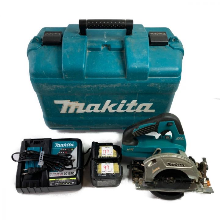 MAKITA マキタ 14.4V 125mm 充電式丸ノコ (バッテリ2個・充電器・ケース付属） HS470D  ブルー｜中古｜なんでもリサイクルビッグバン