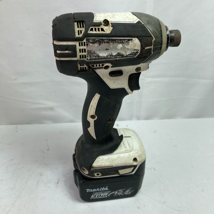 MAKITA マキタ 14.4V 充電式インパクトドライバ (バッテリ2個・充電器・ケース付） TD138D  ホワイト｜中古｜なんでもリサイクルビッグバン