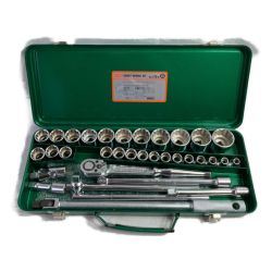 ＊＊ TONE トネ ソケットレンチセット 34pcs 差込角12.7mm ケース付 No170M グリーン Bランク