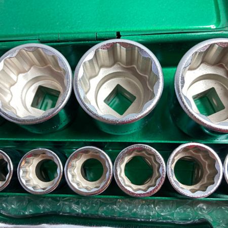  TONE トネ ソケットレンチセット 34pcs 差込角12.7mm ケース付 No170M グリーン