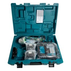 ＊＊ MAKITA マキタ 18V 100mm 充電式ディスクグラインダ バッテリ2個・充電器・ケース他付 GA404DRGXN ブルー Sランク