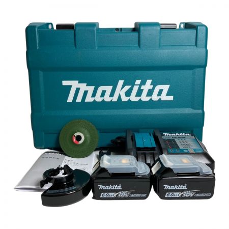  MAKITA マキタ 18V 100mm 充電式ディスクグラインダ バッテリ2個・充電器・ケース他付 GA404DRGXN ブルー