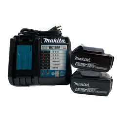 ＊＊ MAKITA マキタ PSEマーク有　純正バッテリー（BL1860B）×2個　急速充電器（DC18RF）　合計3点セット　① BL1860B+DC18RF ブラック Sランク