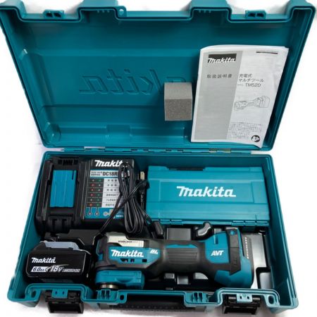  MAKITA マキタ 18V 充電式マルチツール (バッテリ1個・先端工具・ケース・充電器付） TM52DRG ブルー