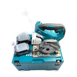 ＊＊ MAKITA マキタ 40V 125mm 充電式丸ノコ (バッテリ2個・ケース付）充電器なし HS008G ブルー Aランク