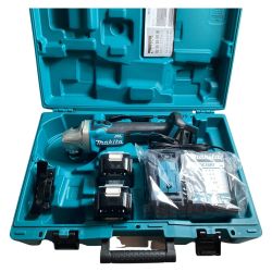 ＊＊ MAKITA マキタ 18V 100mm 充電式ディスクグラインダ バッテリ2個・充電器・ケース他付 GA412DRGX ブルー Sランク
