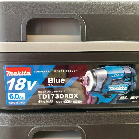  MAKITA マキタ 18V  充電式インパクトドライバ (バッテリ2個・充電器・ケース付）4台セット TD173DRGX ブルー