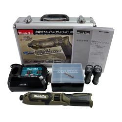＊＊ MAKITA マキタ 7.2V 充電式ペンインパクトドライバ (バッテリ2個・充電器・ケース付） TD022DSHXO オリーブ Sランク