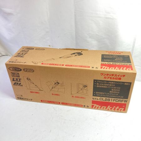  MAKITA マキタ 18V 充電式クリーナ (バッテリ1個・充電器付）(1) CL281FDRFW ホワイト