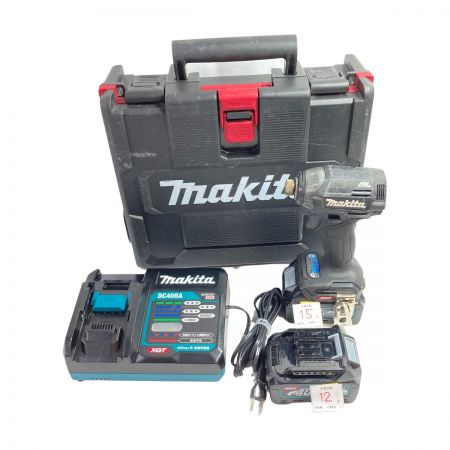  MAKITA マキタ 40Vmax 充電式インパクトドライバ (バッテリ2個・充電器・ケース付) TD002GRDXB ブラック