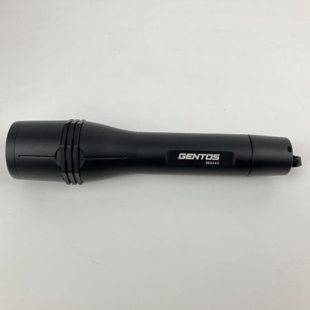  GENTOS 単4電池3本 LEDフラッシュライト バッテリー×1 充電ケーブル 外箱付 GF-114RG ブラック