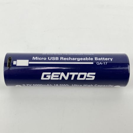 ЗЗ GENTOS 単4電池3本 LEDフラッシュライト バッテリー×1 充電ケーブル 外箱付 GF-114RG ブラック