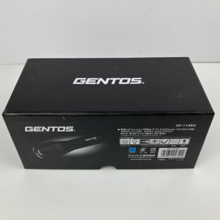 ЗЗ GENTOS 単4電池3本 LEDフラッシュライト バッテリー×1 充電ケーブル 外箱付 GF-114RG ブラック