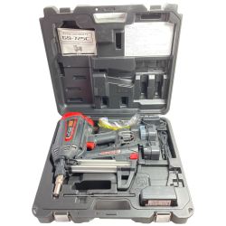 ＊＊ MAX マックス 充電式ピン打機 ガスネイラ (バッテリ2個・充電器・ケース付） GS-725C ブラック×レッド Sランク