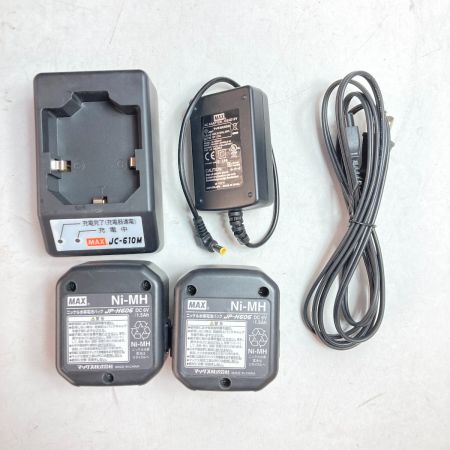  MAX マックス 充電式ピン打機 ガスネイラ (バッテリ2個・充電器・ケース付） GS-725C ブラック×レッド