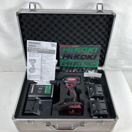  HiKOKI ハイコーキ 36V コードレスインパクトドライバ バッテリ2個・充電器・別売りアルミケース付 WH36DC フレアレッド