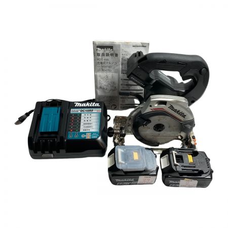  MAKITA マキタ 18V 125mm 充電式丸ノコ (バッテリ2個・充電器・ケース付） HS474DRGXB ブラック