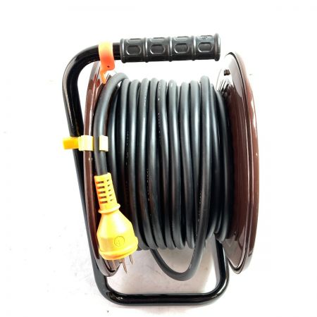  NICHIDO 200V用 屋内用電工ドラム 20m ND-E320-20A ブラウン×イエロー