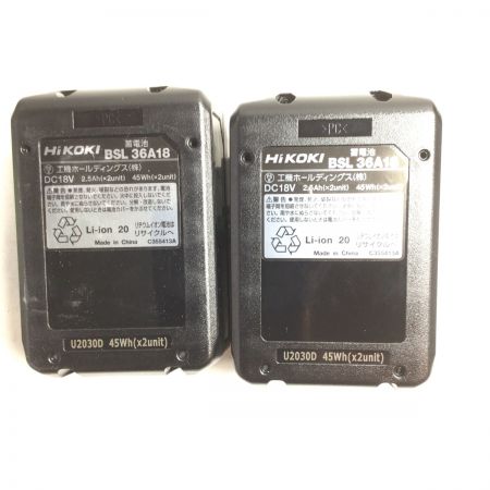  HiKOKI ハイコーキ 165mm 36V 充電式丸のこ 黒鯱 バッテリ2個・充電器・ケース付 C3606DA 2XPB(K) ブラック