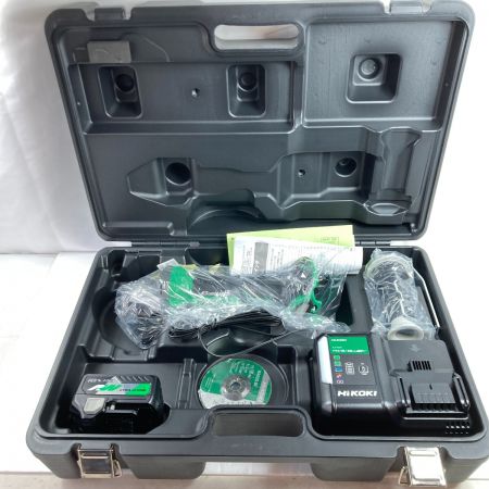  HiKOKI ハイコーキ 36V 100mm コードレスディスクグラインダ (バッテリ1個・充電器・ケース付）  G3610DA XP グリーン