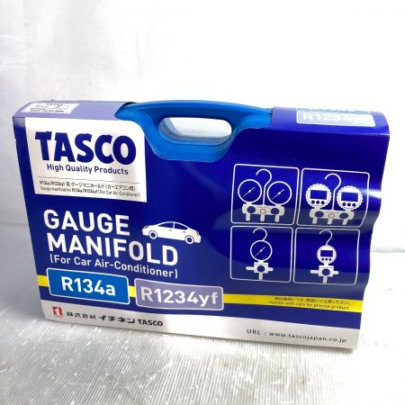 イチネン TASCO R134a/R1234yf用 ゲージマニホールド（カーエアコン用） TZ124YF-F ブルー