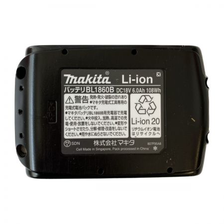 マキタ 純正 バッテリー BL1860B 充電９回-