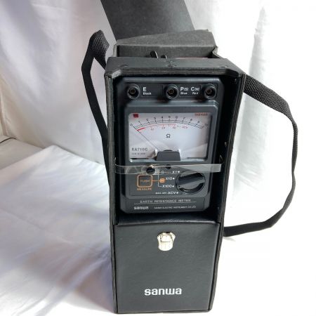  SANWA アナログメーター式接地抵抗計 ケース・付属品完備 EA710C グレー