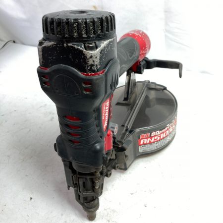  MAKITA マキタ 50mm サイディング用高圧エア釘打ち機 ケース付 ※排気カバー破損 AN510HS レッド