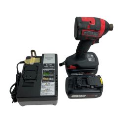＊＊ Panasonic パナソニック 14.4V コードレスインパクトドライバ  (バッテリ2個・充電器付） EZ75A7 レッド×ブラック Cランク