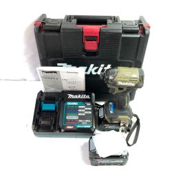 ＊＊ MAKITA マキタ 40Vmax 充電式インパクトドライバ (バッテリ2個・充電器・ケース付) TD002G オリーブ Bランク
