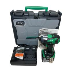 ＊＊ HITACHI 日立 14.4V コードレスインパクトドライバ (バッテリ1個・充電器・ケース付） WH14DDL グリーン Bランク