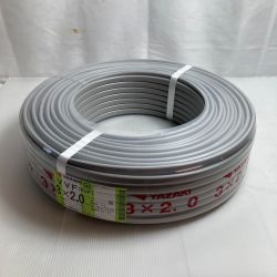 ＊＊ YAZAKI VVFケーブル 3芯2.0ｍｍ　100ｍ　（5） グレー Sランク
