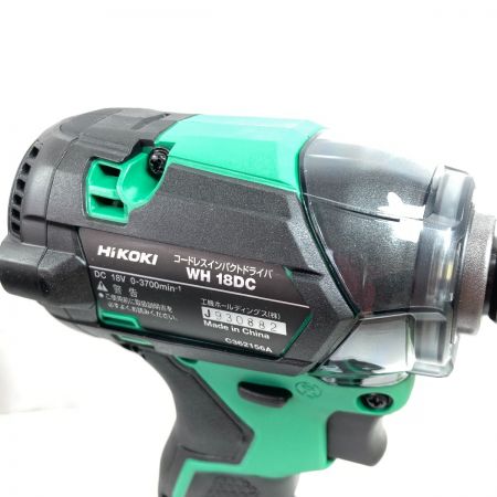  HiKOKI ハイコーキ 18V コードレスインパクトドライバ  (バッテリ2個・充電器・ケース付）(9) WH18DC 2XP グリーン