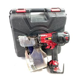 ＊＊ MAX マックス 90mm 高圧エア釘打ち機 スーパーネイラ ケース付 HN-90N4(D) レッド×ブラック Cランク