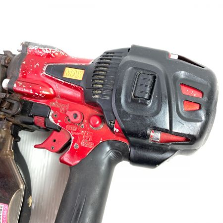  MAX マックス 90mm 高圧エア釘打ち機 スーパーネイラ ケース付 HN-90N4(D) レッド×ブラック