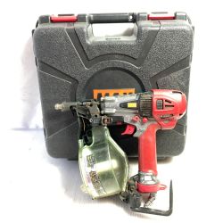 ＊＊ MAX マックス 50mm 高圧エア釘打ち機 ケース付 HN-50N2(D) レッド×ブラック Cランク