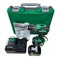 ＊＊ HiKOKI ハイコーキ 18V 13mm ドライバドリル (バッテリ2個・充電器・ケース付） DS18DBSL 2LXPK グリーン Aランク
